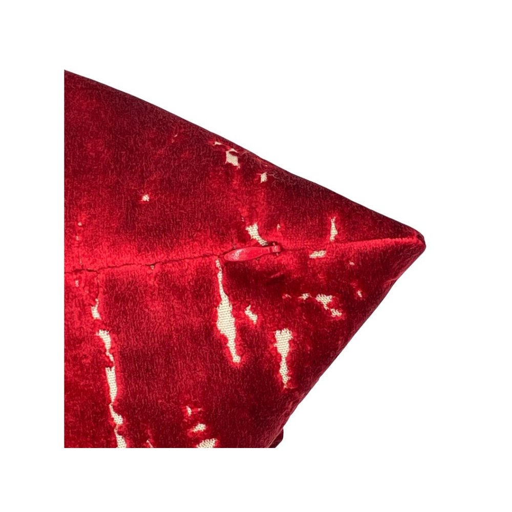 Two Luxe Red Velvet Pillow Covers (2 Covers Included) - Picture 3 of 5